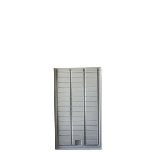 Bandeja gris rectangular para cultivo 65 por 110 centímetros