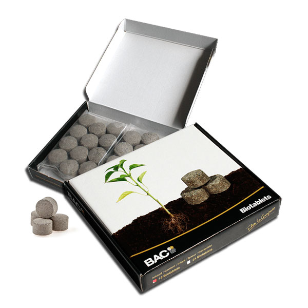 Biotabletas BAC fertilizante ecológico para plantas