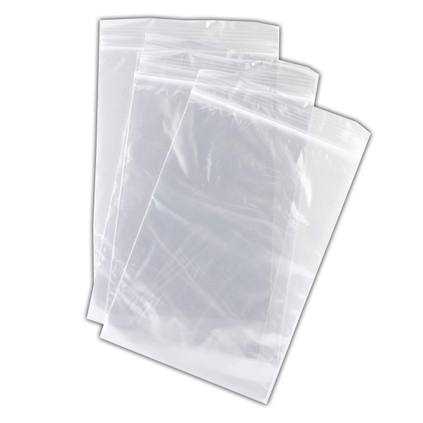 Bolsa de plástico transparente con autocierre para envasado y secado