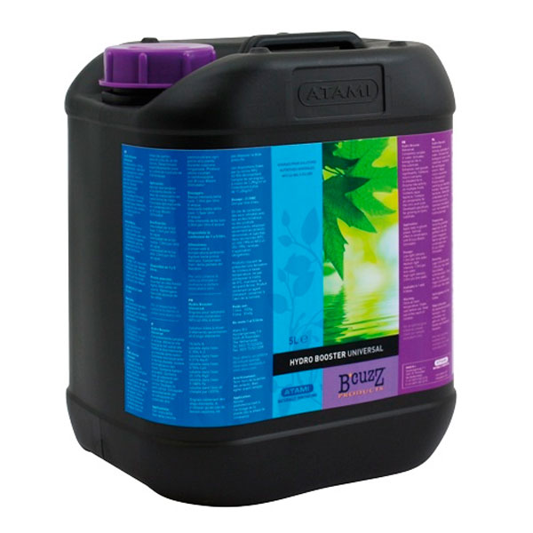 Botella de 5 litros de Booster Hydro para cultivo hidropónico Atami Bcuzz