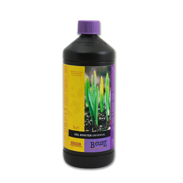 Botella de 1 litro de Booster Soil Uni de Atami Bcuzz para cultivo