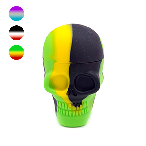 Bote de silicona para extracciones resina 6 ml con diseño calavera color mix