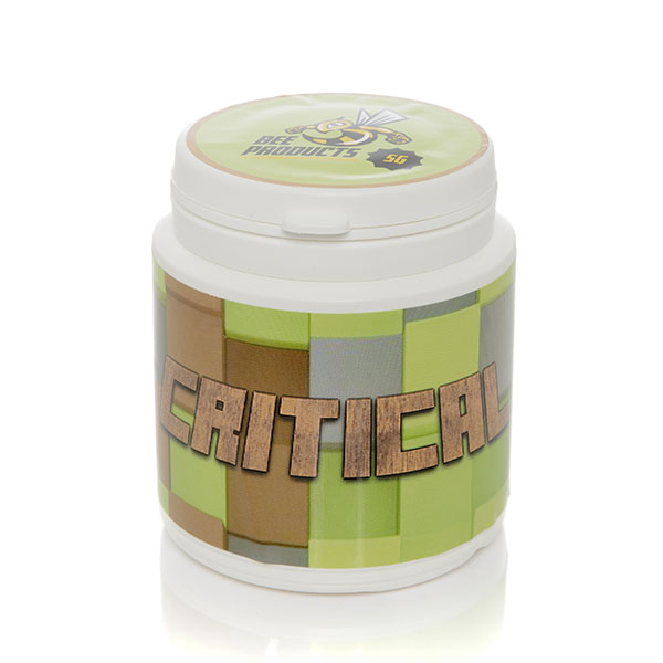 Envase de 3 gramos de CBD Bee Critical, producto de CBD para bienestar