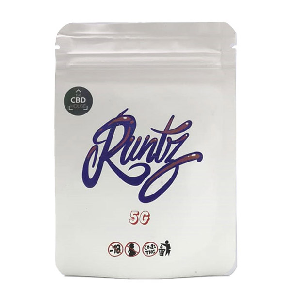 Paquete de 5 gramos de CBD House Runtz, producto de cannabis CBD