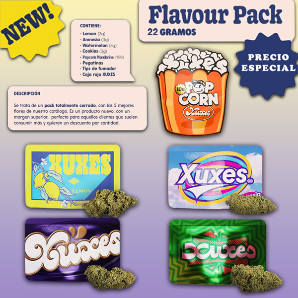 Flores CBD Xuxes en paquete Flavour para aromaterapia