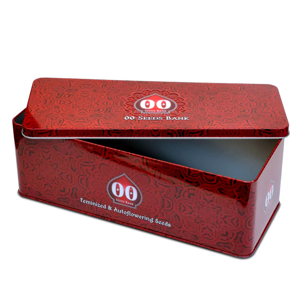 Caja roja de curación 00 Seeds Bank para almacenamiento de productos