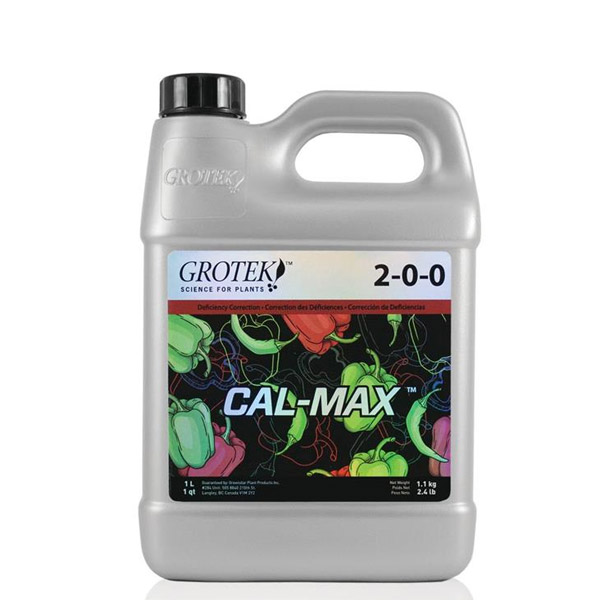 botella de 1 litro de Cal-Max solución nutritiva Grotek para cultivo