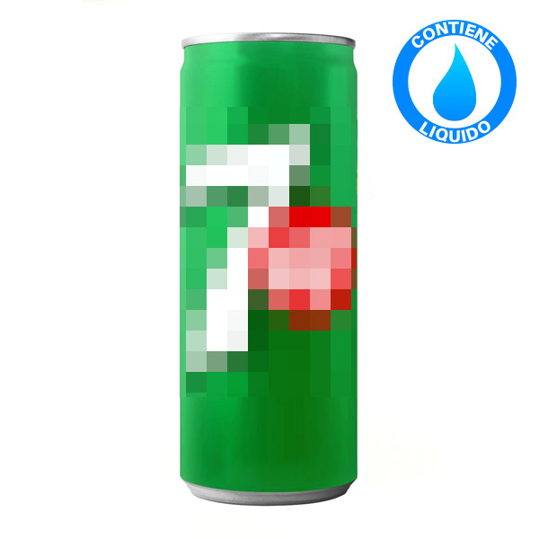 Lata camuflaje 7up slim con líquido para ocultación y control de olores