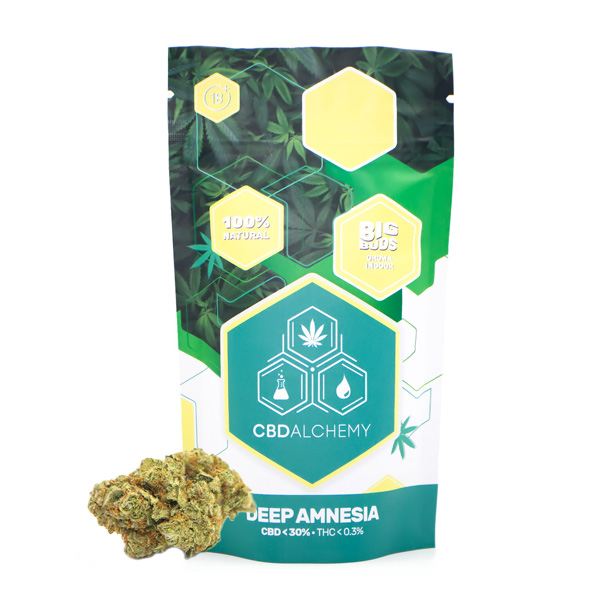 Envase de 3 gramos de semillas CBD Alchemy Indoor Deep Amnesia para cultivo interior