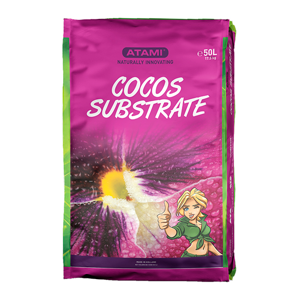 Saco de 50 litros de sustrato de coco Atami B'cuzz para cultivo