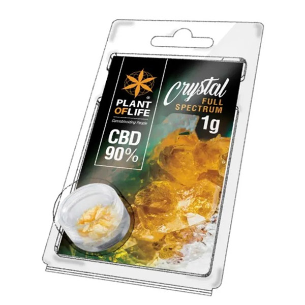 Crumble CBD 90% Full Spectrum Plant of Life en envase transparente