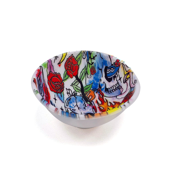 Cuenco de silicona con diseño de calaveras para accesorios de cosecha