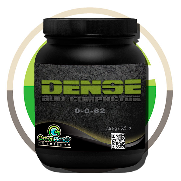 Envase de Dense 2.5 fertilizante de Green Planet Nutrients para cultivo
