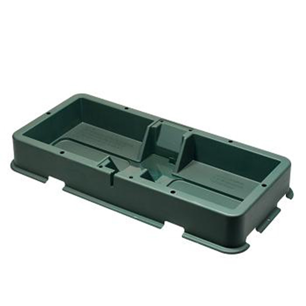 bandeja base verde con tapa para dos macetas Easy2grow en sistema hidropónico