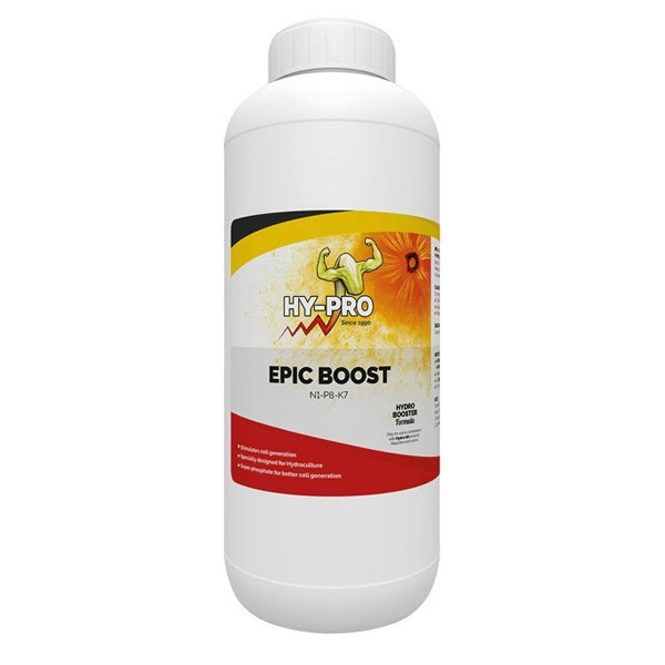 Botella de 1 litro de Epic Boost fertilizante líquido para plantas