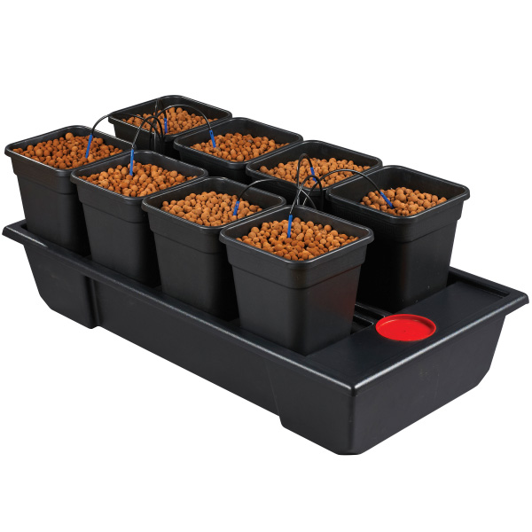 Equipo hidroponico Wilma V2 Small Wide con 8 recipientes de 11 litros