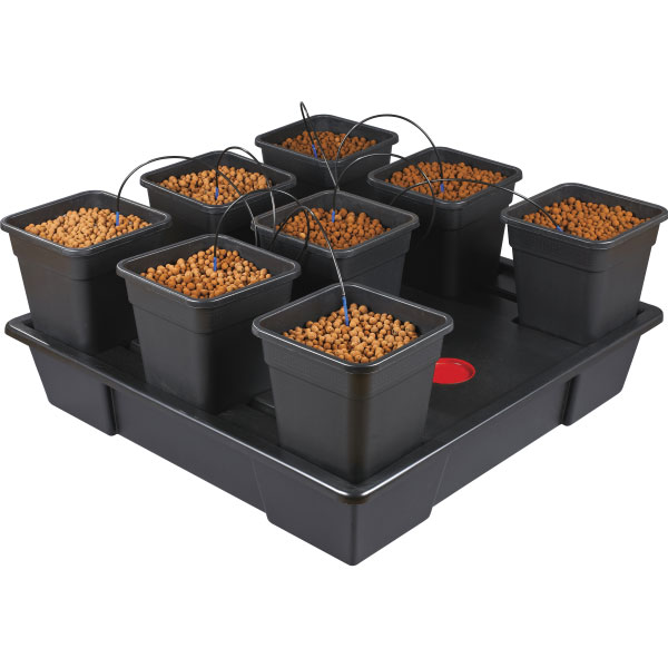 Equipo hidroponico Wilma V2 XXL con 8 recipientes de 18 litros para cultivo hidropónico