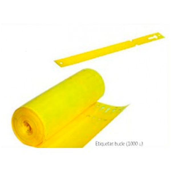 Etiqueta Boucle amarilla para tutores de plantas