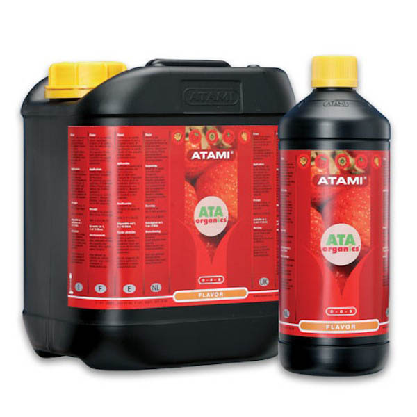 Envase de 5 litros de abono líquido Flavor de Atami para cultivo