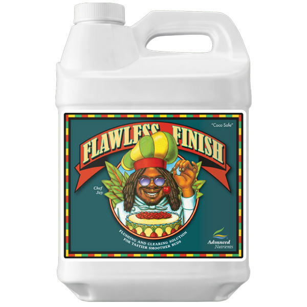 Botella de 10 litros de Flawless Finish de Advanced Nutrients para cultivo de plantas