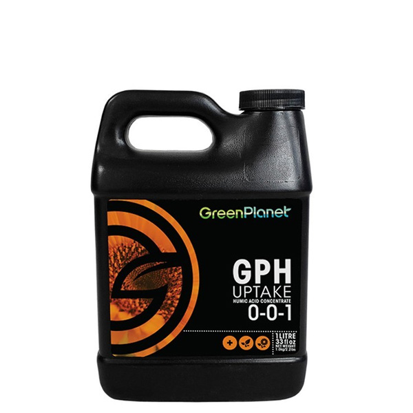 Botella de 1 litro de ácido húmico Green Planet Nutrients para cultivo
