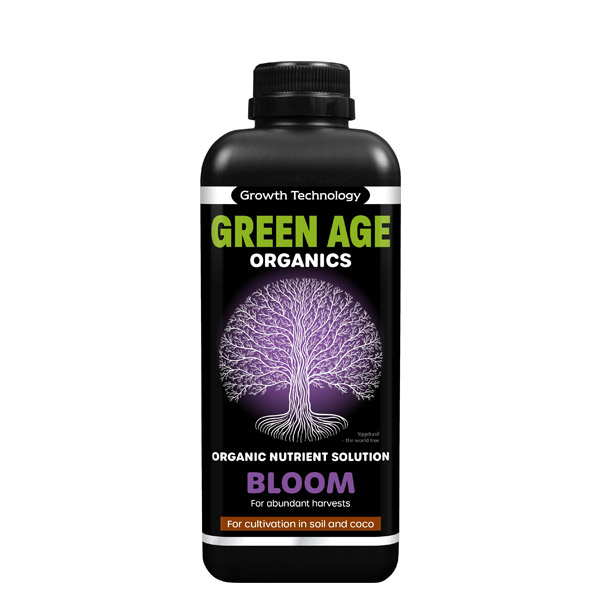 botella de fertilizante Green Age Organic Bloom Growth Technology 1 litro