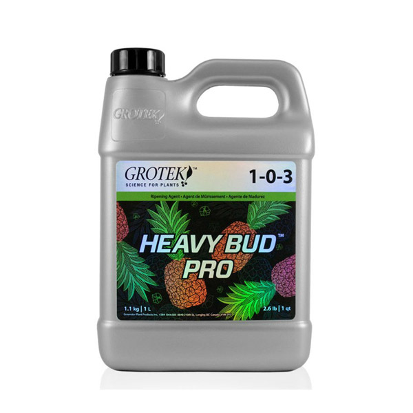 Envase de 4 litros de Heavy Bud Pro de Grotek para cultivo de plantas