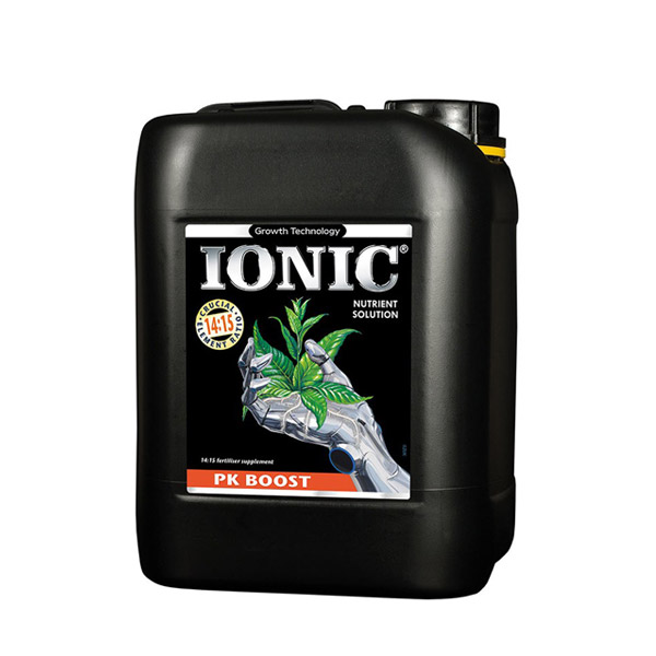 Botella de 5 litros de fertilizante IONIC PK Boost para crecimiento de plantas