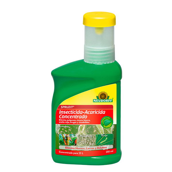 Botella de insecticida Spruzit concentrado 250 ml para plantas