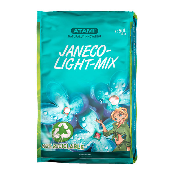 Saco de sustrato Janeco Lightmix de 50 litros para cultivo