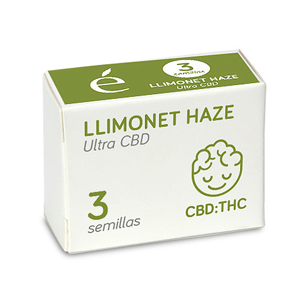 Tres semillas feminizadas Llimonet Haze Ultra CBD de Elite Seeds para cultivo