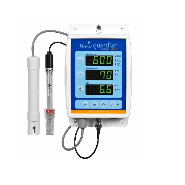 Medidor continuo Bluelab Guardian Connect para pH, EC y TDS en cultivo