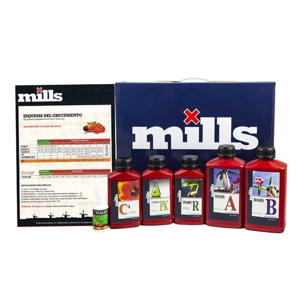 Paquete de inicio de fertilizantes Mills Nutrients para cultivo