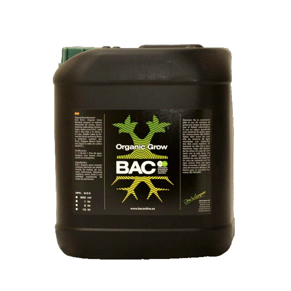 Botella de 5 litros de abono líquido Organic Grow para cultivo