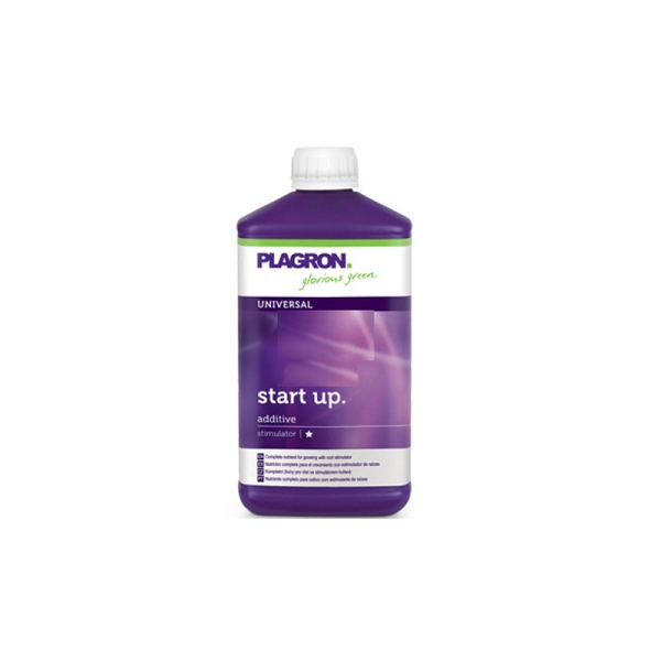Envase de fertilizante Start Up de Plagron para plantas