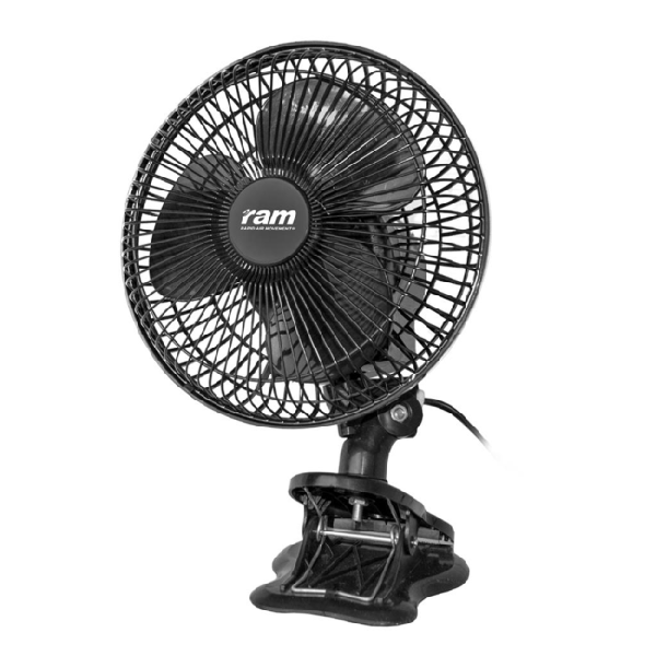 Ventilador de pinza RAM oscilante de 18 cm para extracción de aire