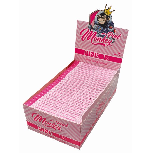 Papel de fumar Monkey King 1.1/4 color rosa paquete 50 unidades