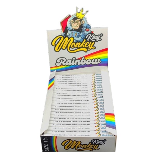 Papel de liar Monkey King 1.1/4 colores arcoíris paquete 25 unidades