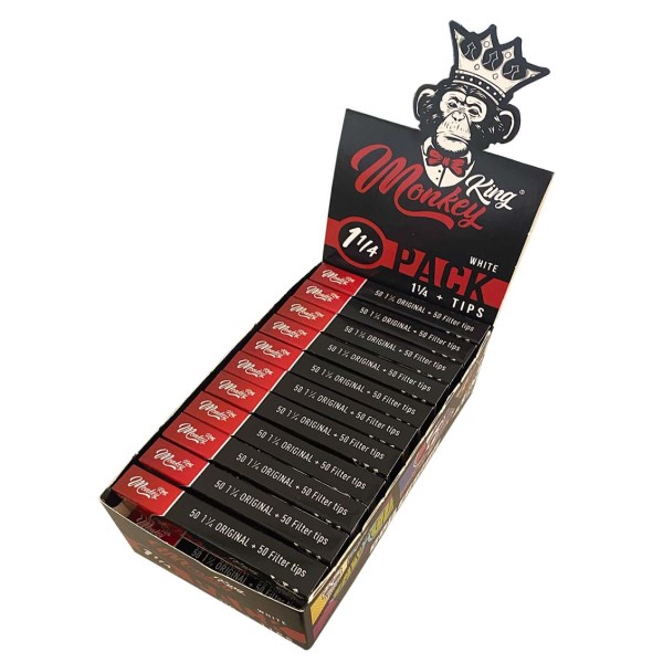 Papel de fumar Monkey King 1.1/4 con tips incluidos