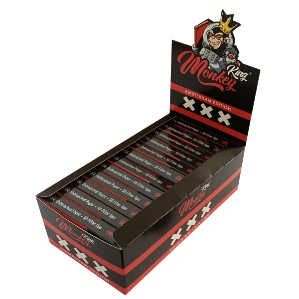 Papel de liar Monkey King 1.1/4 con tips Amsterdam sin blanquear
