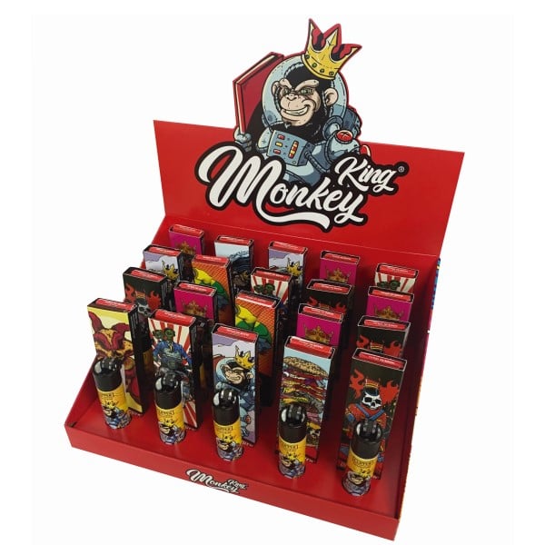 Papel Monkey King Pack King Size Slim con filtros sin blanquear