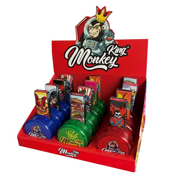 pack de papel para liar Monkey King King Size Slim sin blanquear con grinder