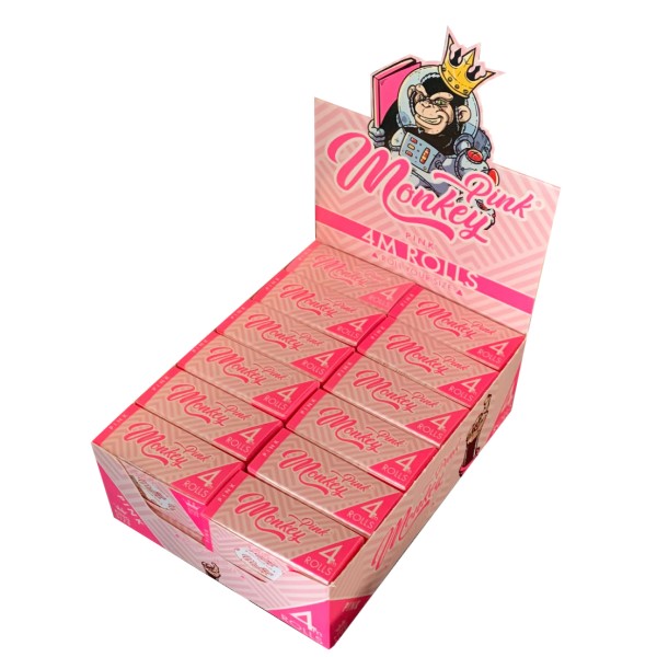 rollos de papel de fumar Monkey King color rosa para enrollar