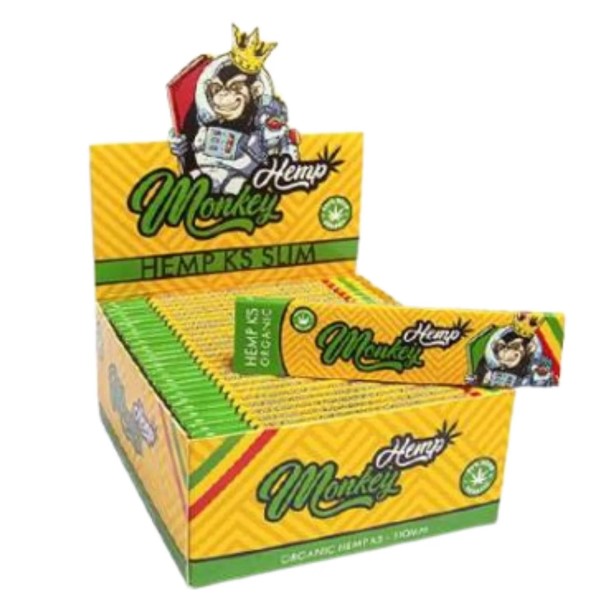 Papel de fumar Monkey King Size Slim Hemp para rollos finos