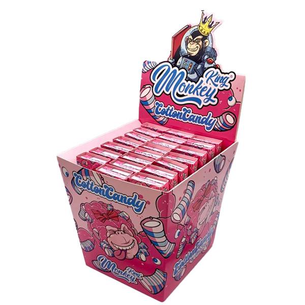 Papel Monkey King Size Slim con filtros sabor Cotton Candy para liar