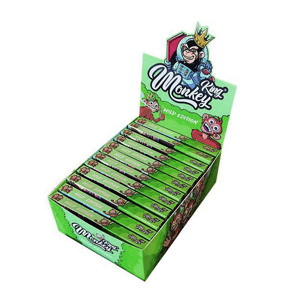 Papel de liar Monkey King Size Slim con filtros Wild Edition 24 unidades