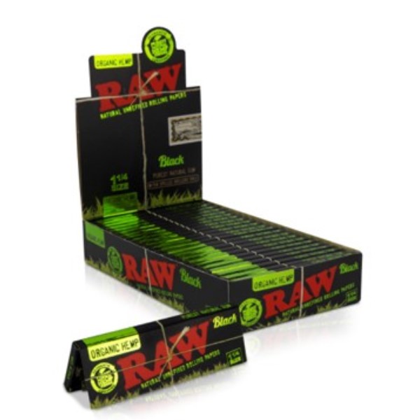 Papel RAW Black Organic tamaño 1.1/4 para enrollar