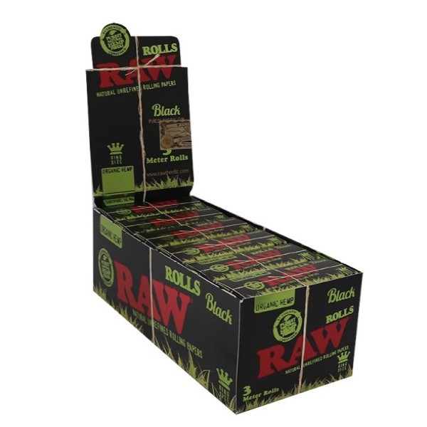 rollos de papel RAW Black Organic para liar