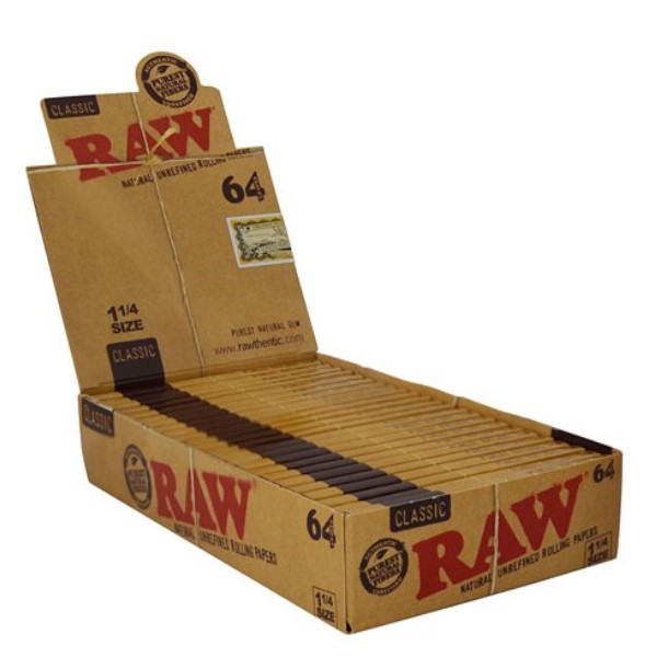 Papel RAW Classic 1.1/4 para enrollar cigarrillos