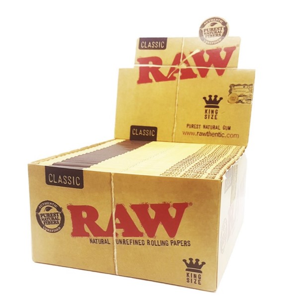 Papel RAW Classic King Size para enrollar cigarrillos